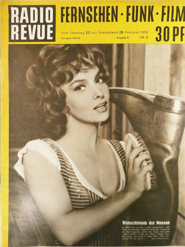 RADIO REVUE magazine side cover Issue 8 22 February 1959