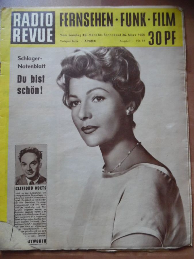 RADIO REVUE magazine side cover Issue 12 20 March 1960