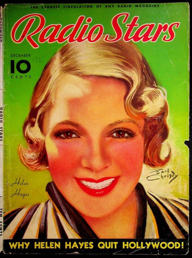 RADIO STARS magazine side cover  December 1935