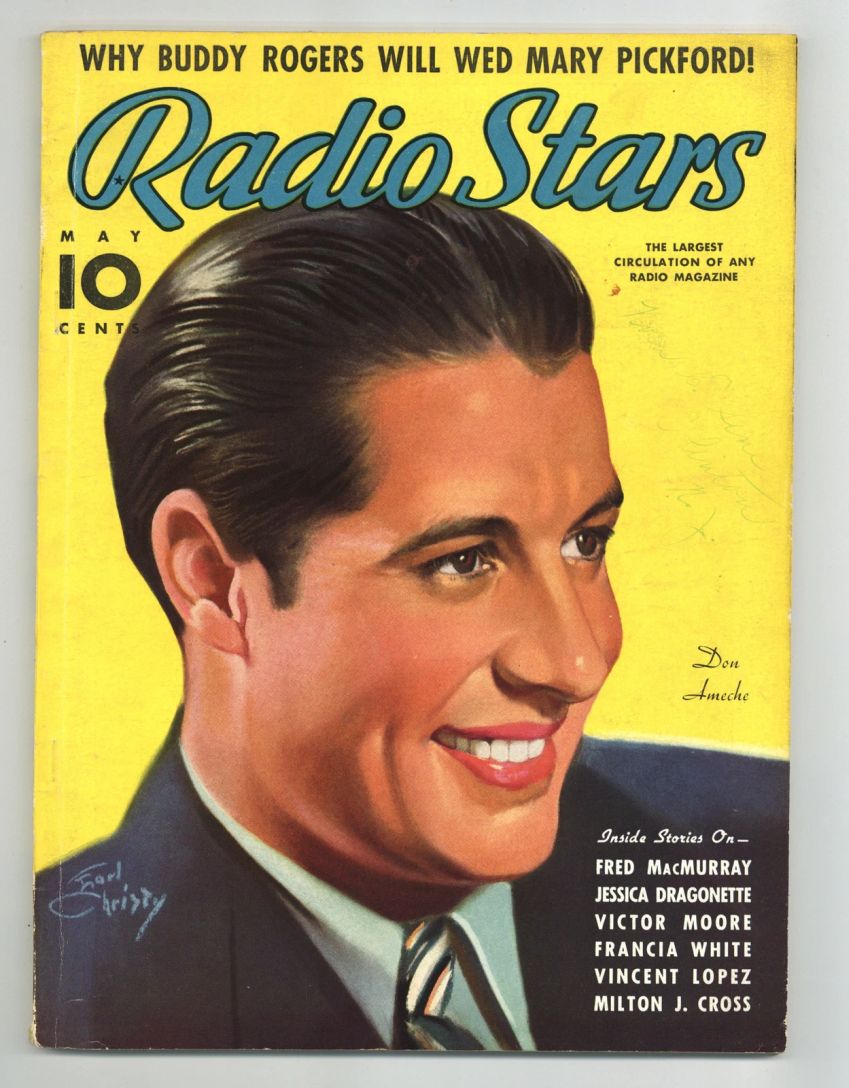 RADIO STARS magazine side cover  May 1937