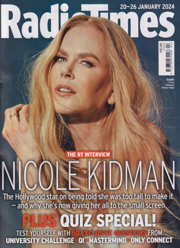 RADIOTIMES magazine side cover 20 January 2024