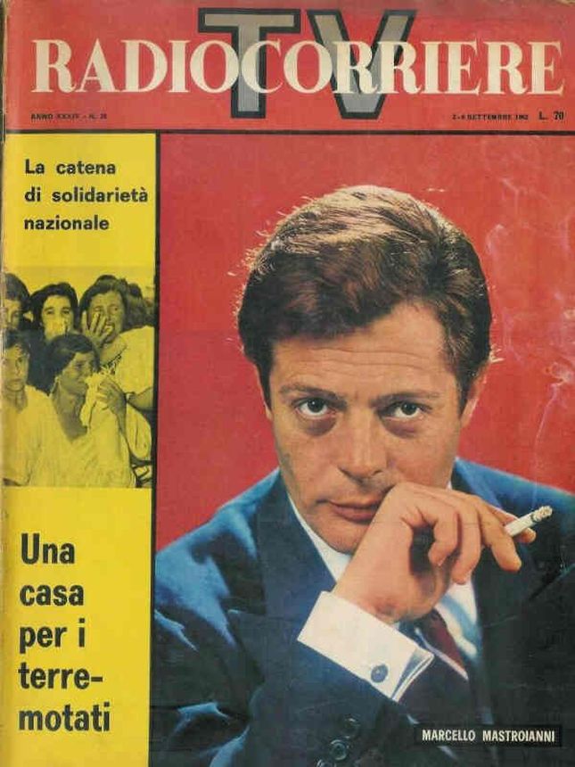 RADIOCORRIERE TV magazine side cover Issue 36 2 September 1962