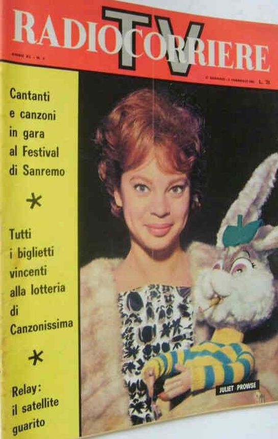 RADIOCORRIERE TV magazine side cover Issue 5 27 January 1963