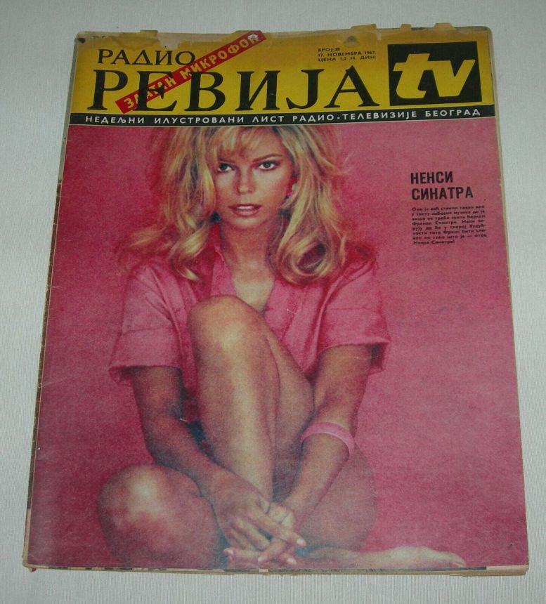 RADIO TV REVIJA magazine side cover  November 1967