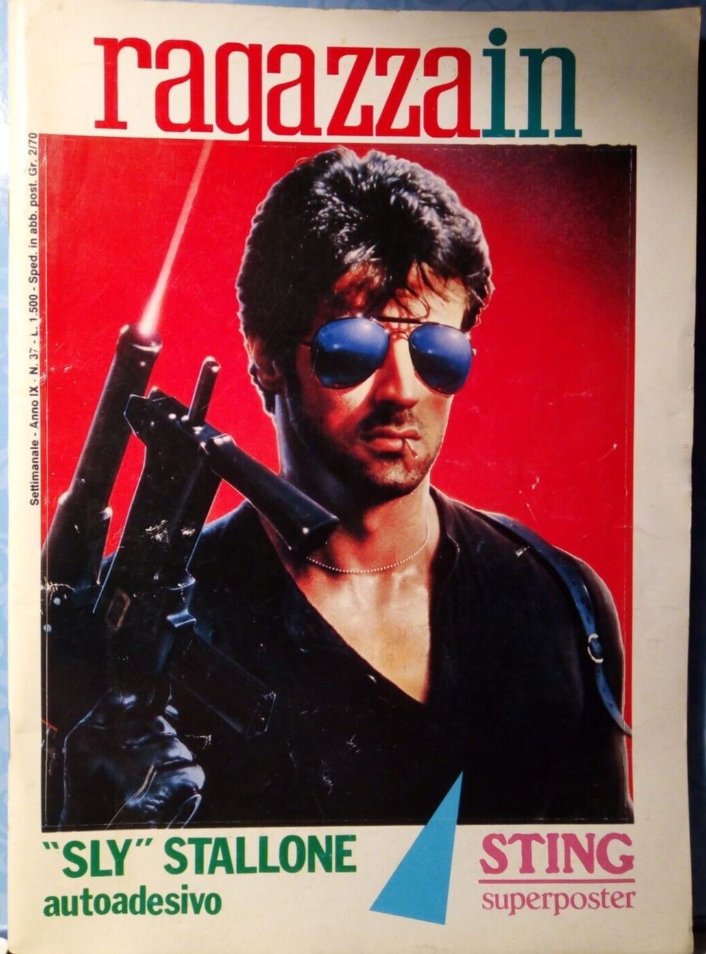 RAGAZZA IN magazine side cover Issue 37 16 September 1986