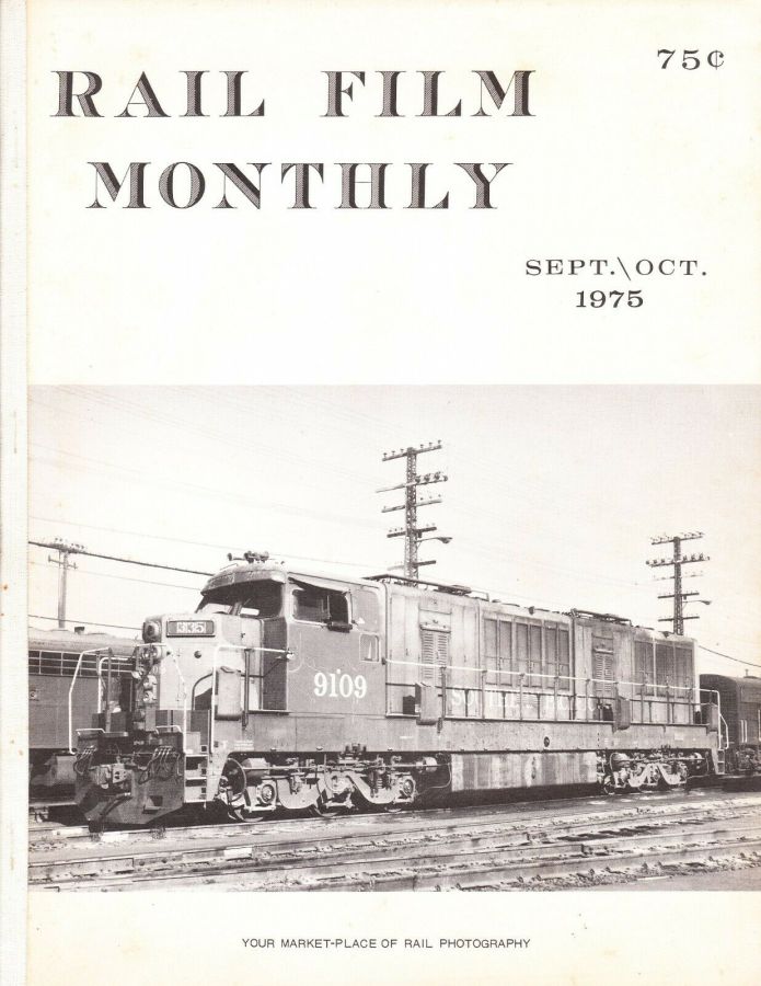RAIL FILM MONTHLY magazine side cover  September/October 1975