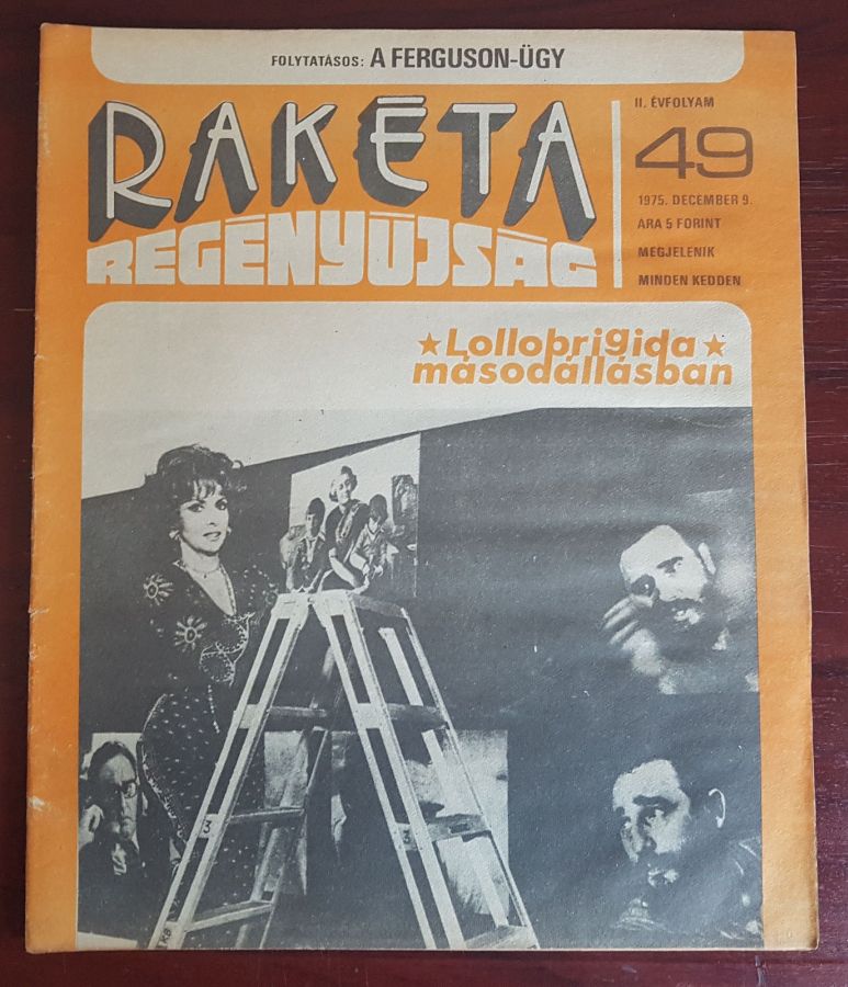 RAKETA REGENYUJSAG magazine side cover Issue 49 9 December 1975