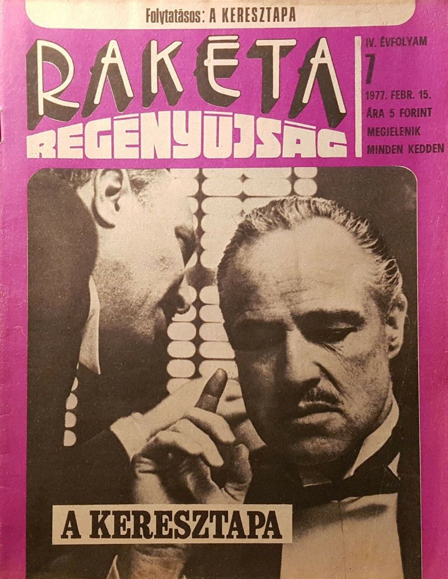 RAKETA REGENYUJSAG magazine side cover Issue 7 15 February 1977
