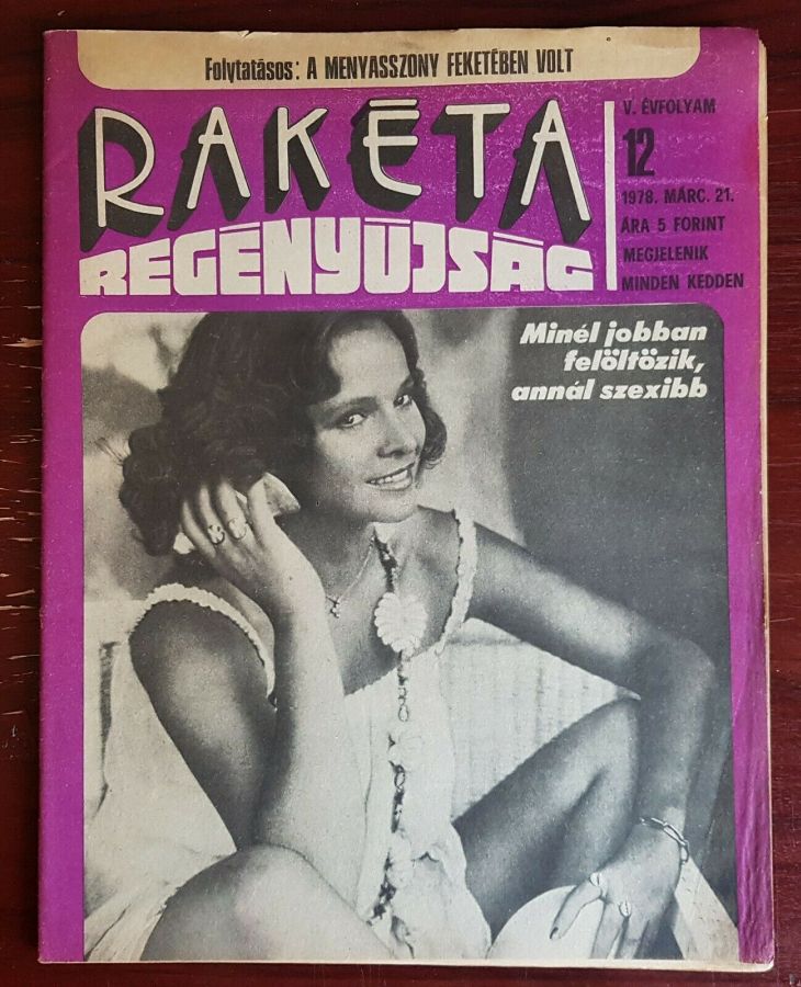 RAKETA REGENYUJSAG magazine side cover Issue 12 21 March 1978