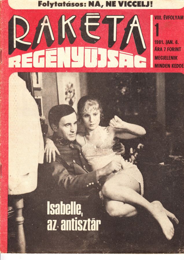 RAKETA REGENYUJSAG magazine side cover Issue 1 6 January 1981