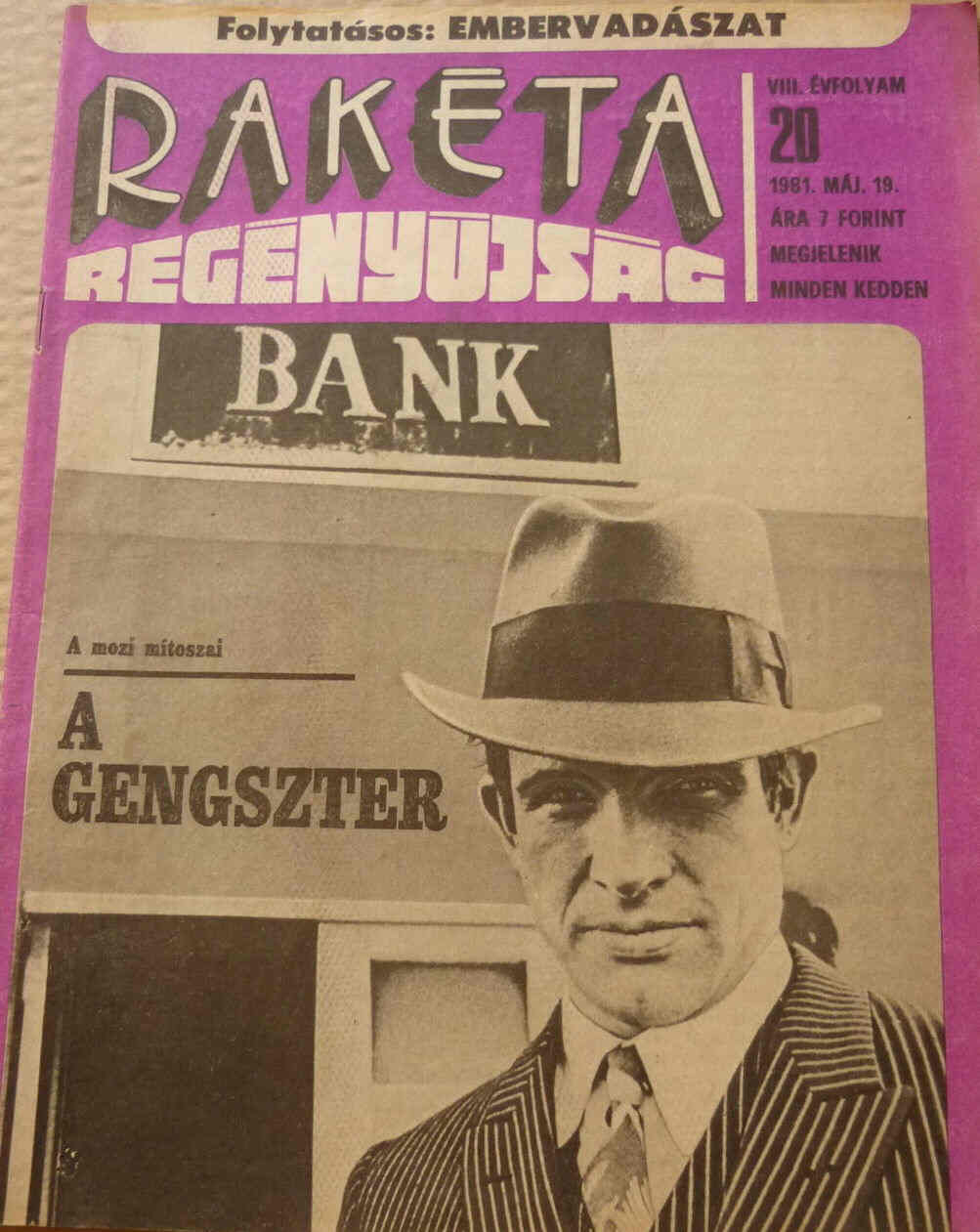 RAKETA REGENYUJSAG magazine side cover Issue 20 19 May 1981