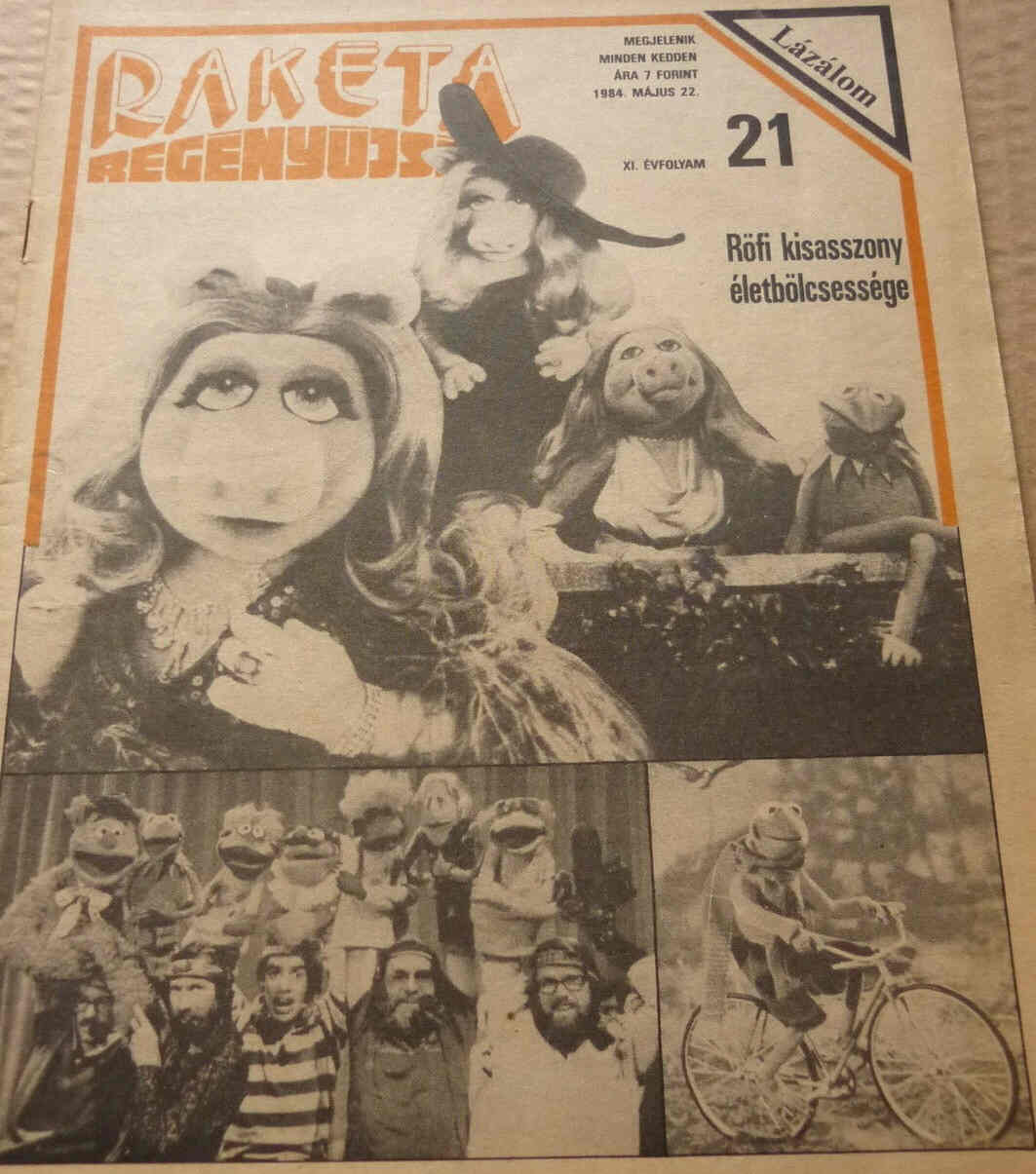 RAKETA REGENYUJSAG magazine side cover Issue 21 22 May 1984