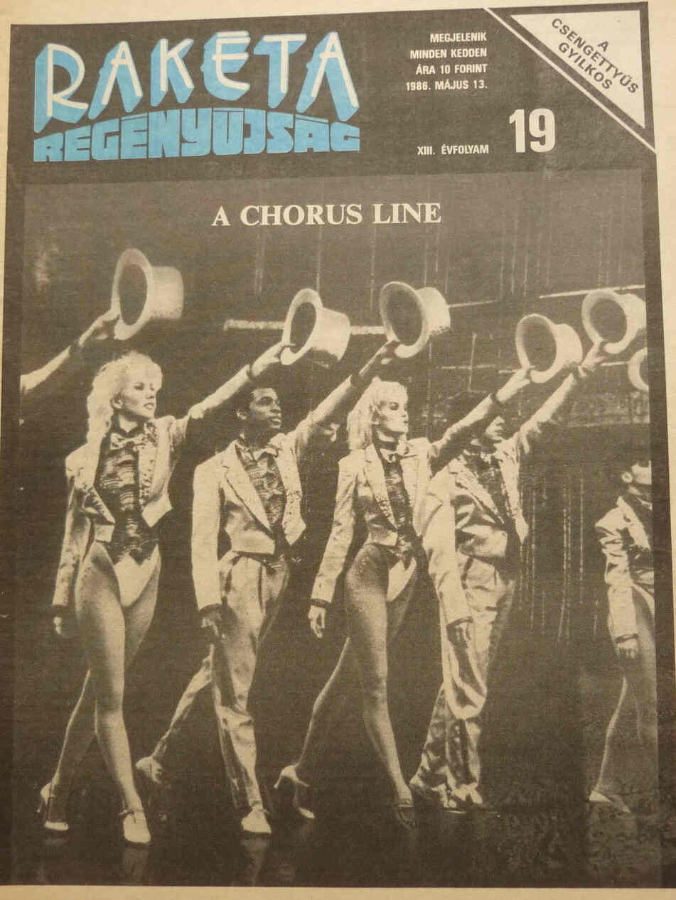 RAKETA REGENYUJSAG magazine side cover Issue 19 13 May 1986