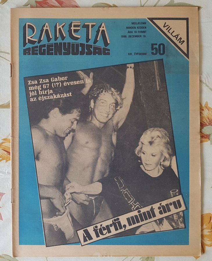 RAKETA REGENYUJSAG magazine side cover Issue 50 15 December 1986