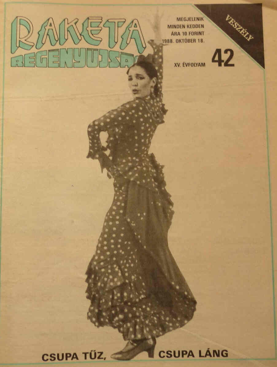RAKETA REGENYUJSAG magazine side cover Issue 42 18 August 1988