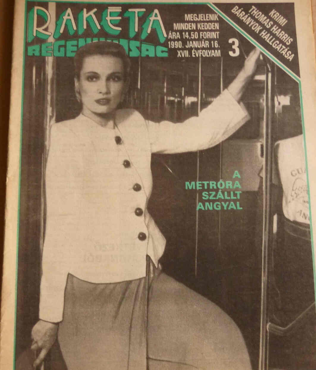 RAKETA REGENYUJSAG magazine side cover Issue 3 16 January 1990