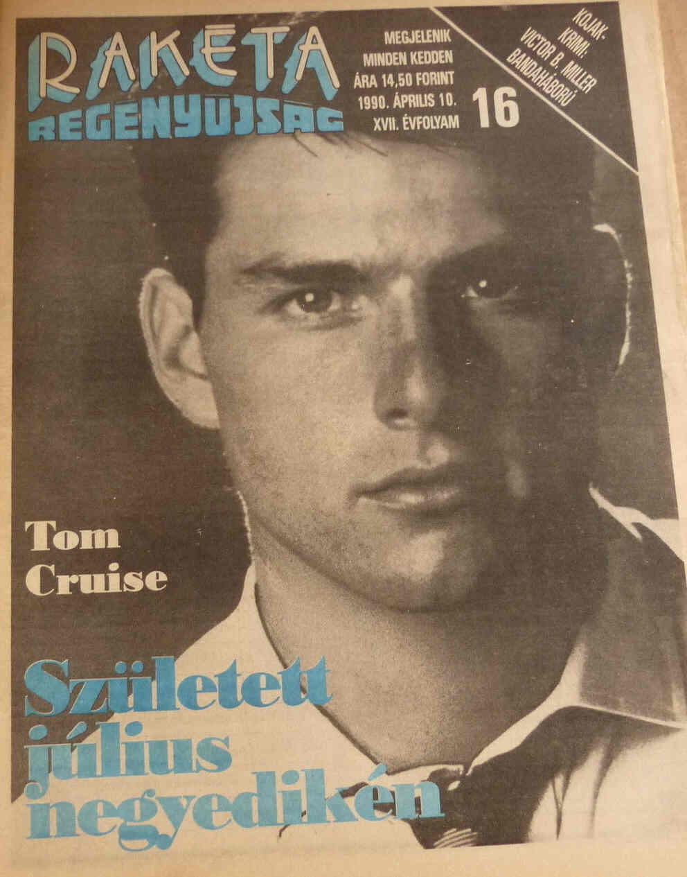 RAKETA REGENYUJSAG magazine side cover Issue 16 10 April 1990