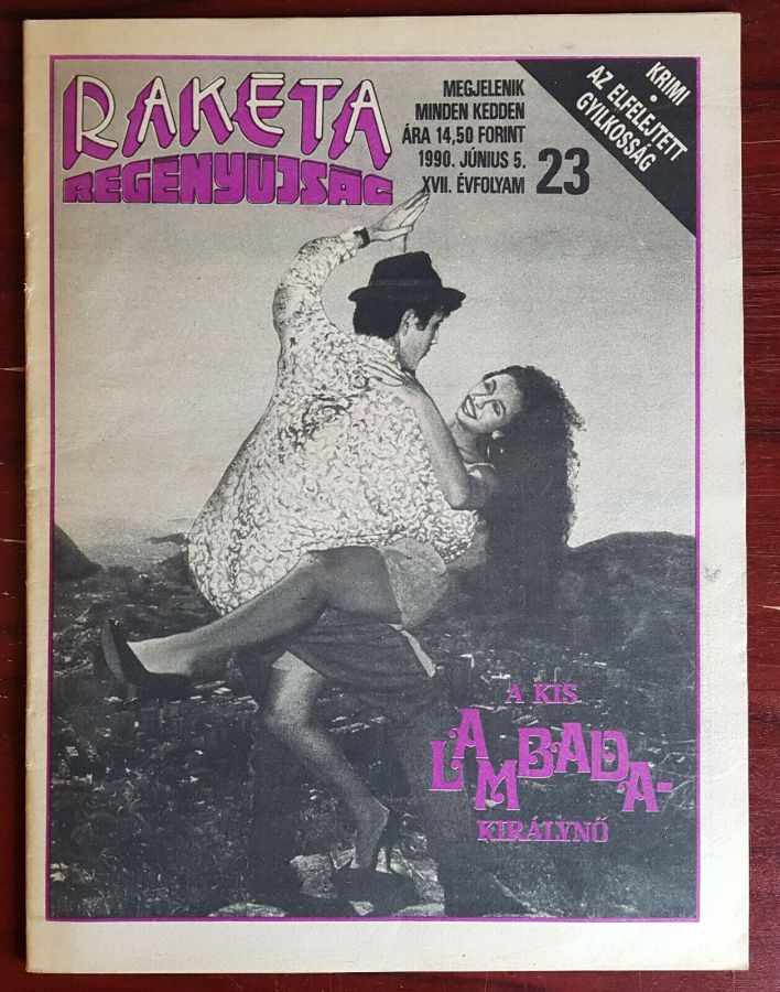 RAKETA REGENYUJSAG magazine side cover Issue 23 5 June 1990