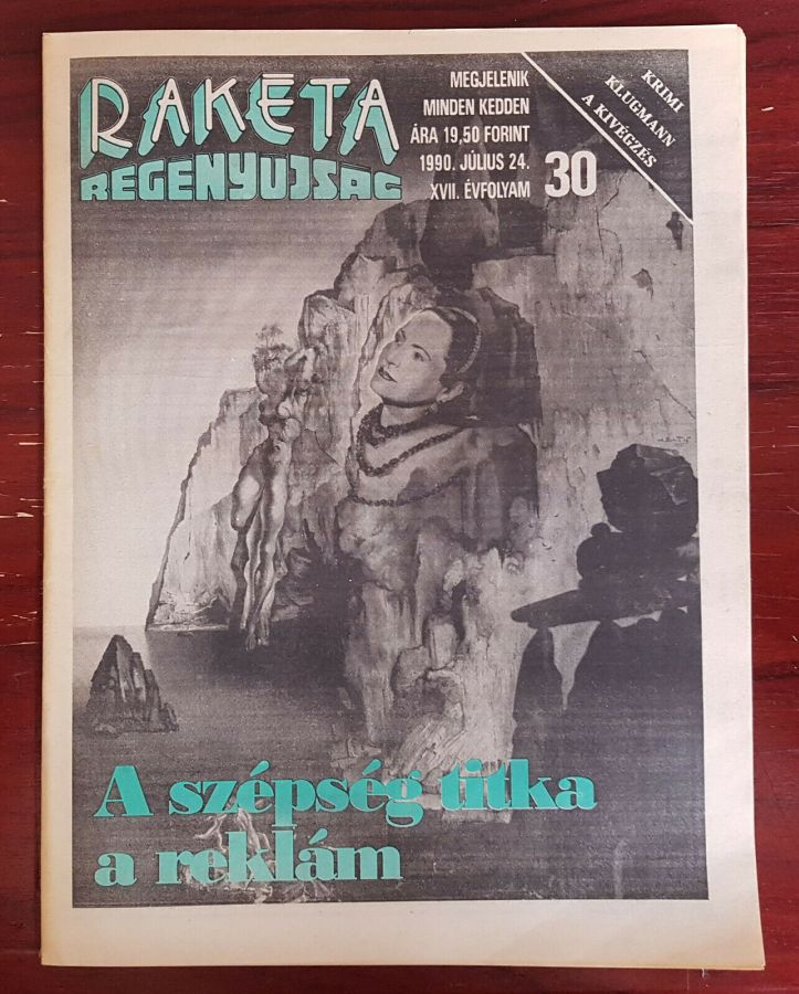 RAKETA REGENYUJSAG magazine side cover Issue 30 24 July 1990