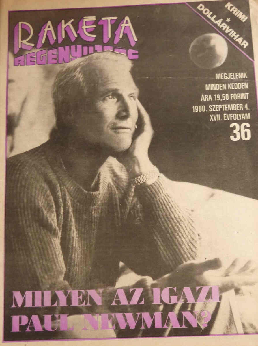 RAKETA REGENYUJSAG magazine side cover Issue 36 4 September 1990