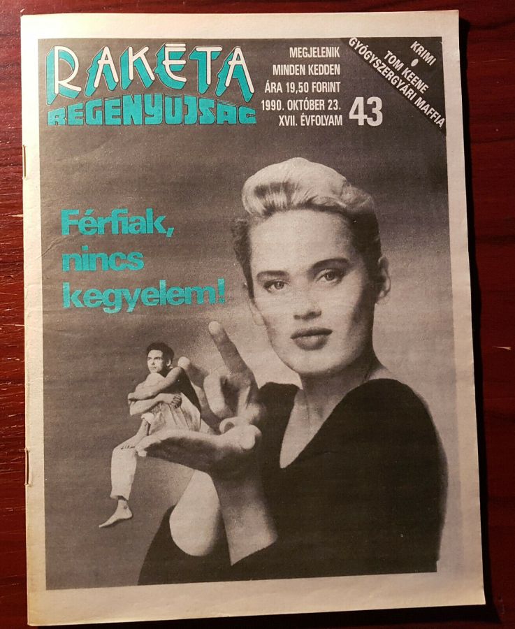 RAKETA REGENYUJSAG magazine side cover Issue 43 23 October 1990