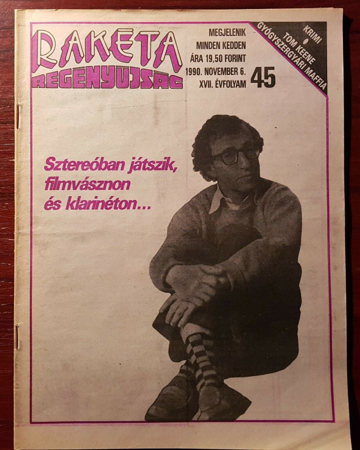 RAKETA REGENYUJSAG magazine side cover Issue 45 6 November 1990