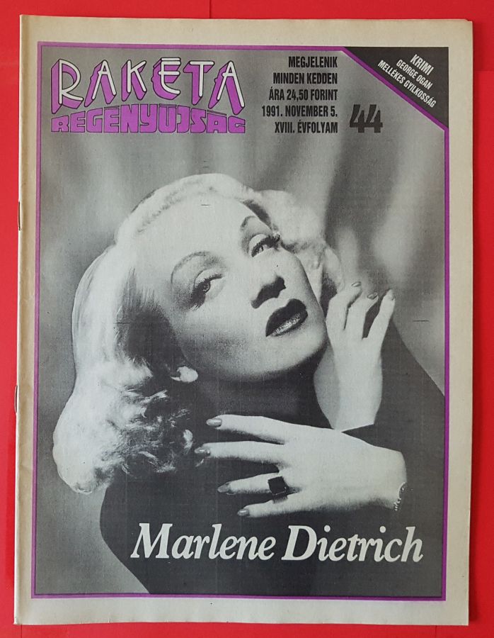 RAKETA REGENYUJSAG magazine side cover Issue 44 5 November 1991