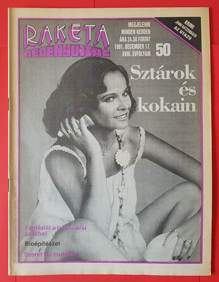 RAKETA REGENYUJSAG magazine side cover Issue 50 17 December 1991