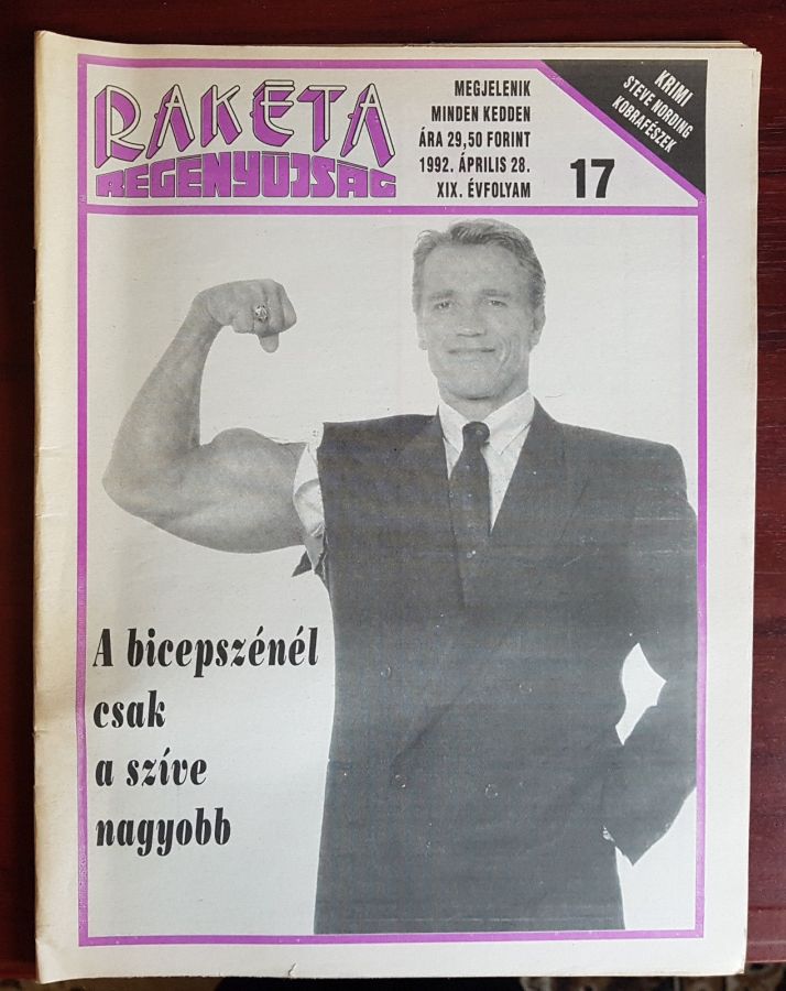 RAKETA REGENYUJSAG magazine side cover Issue 17 28 April 1992