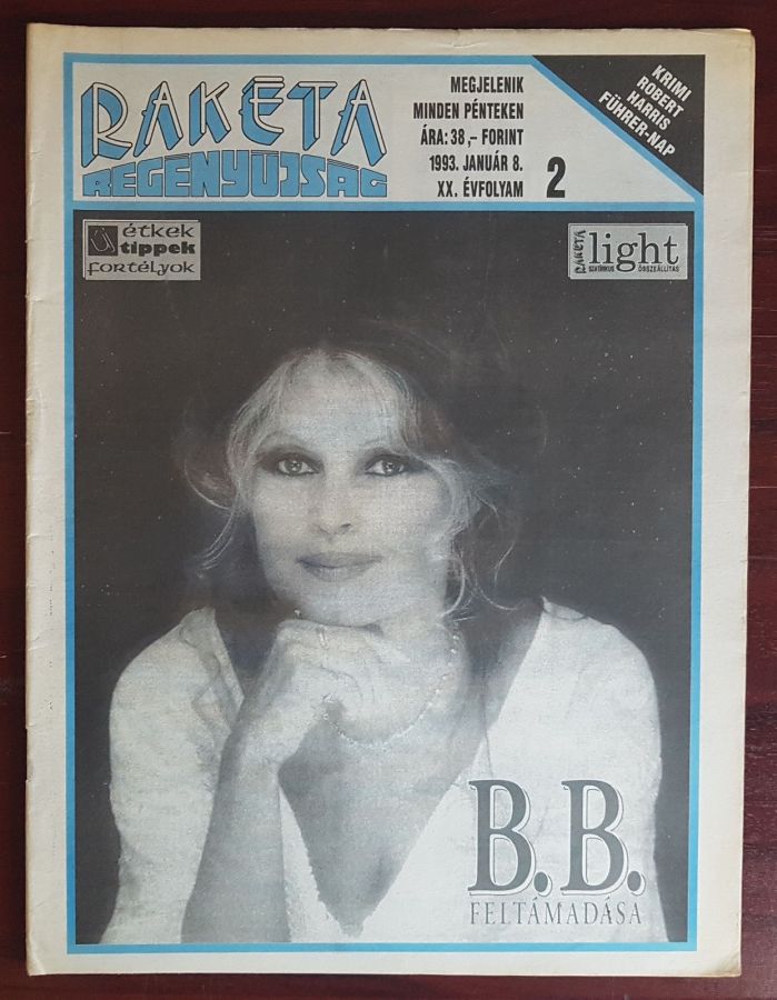 RAKETA REGENYUJSAG magazine side cover Issue 2 8 January 1993
