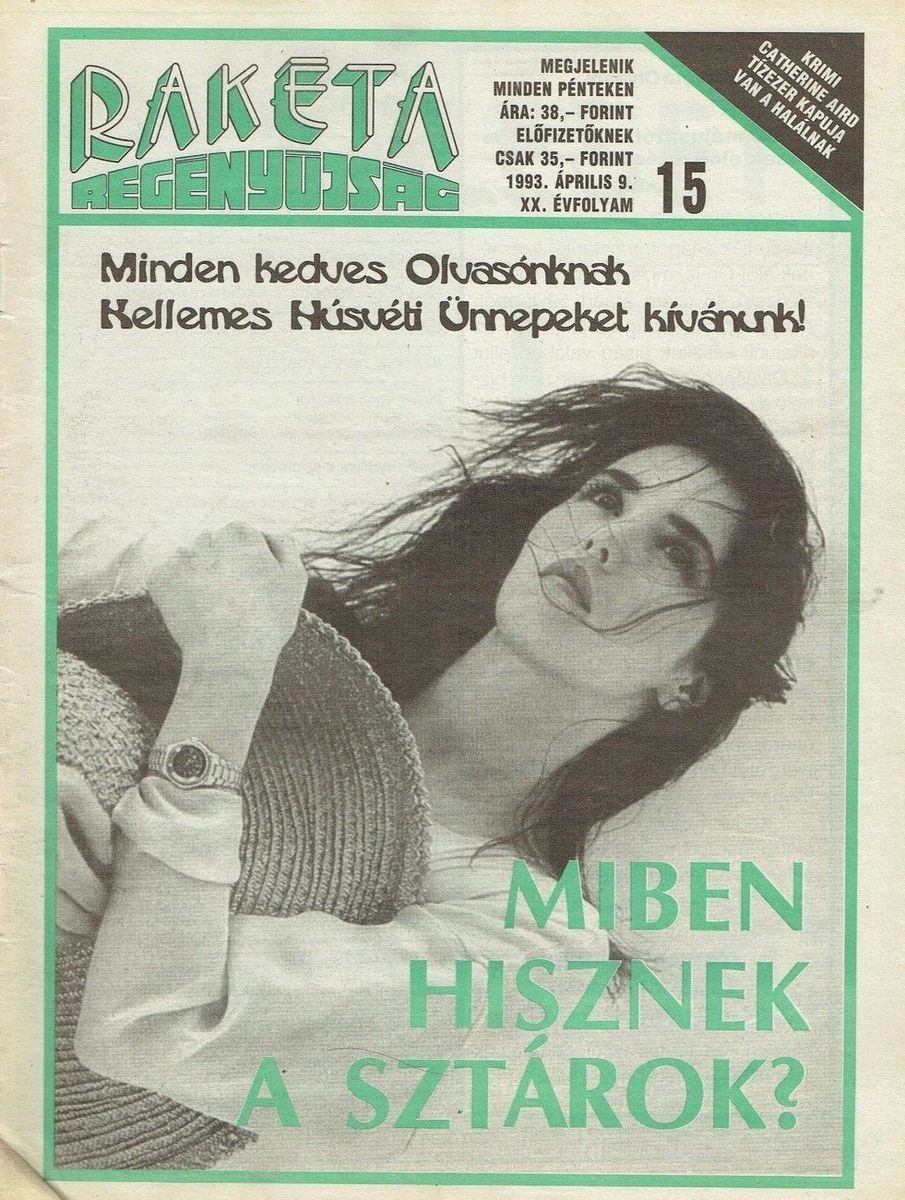 RAKETA REGENYUJSAG magazine side cover Issue 15 9 April 1993