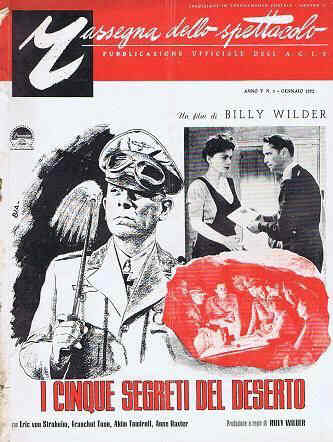 RASSEGNA DELLO SPETTACOLO magazine side cover Issue 1 January 1952