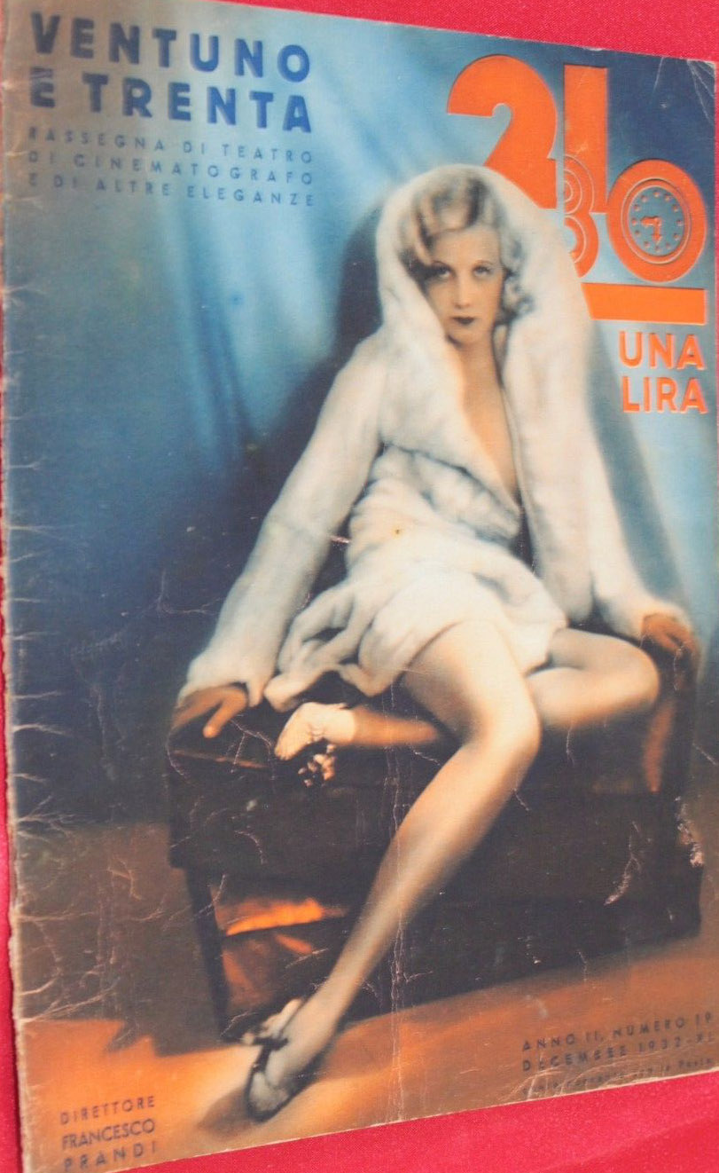 RASSEGNA DI TEATRO DI CINEMATOGRAFO E DI ALTRE ELEGANZE magazine side cover Issue 19  December 1932