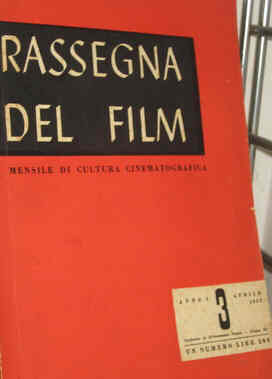 RASSEGNA DEL FILM magazine side cover Issue 3 April 1952
