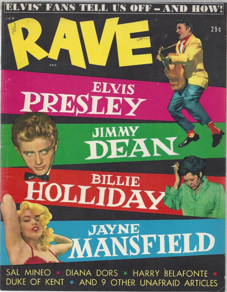 RAVE magazine side cover  Vol 2 # 7 January 1957