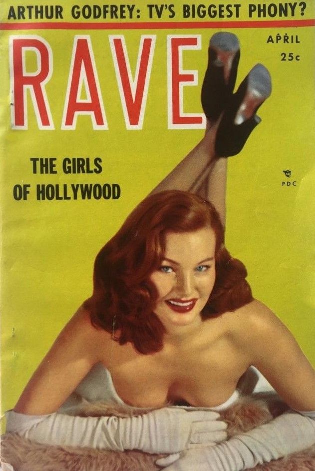 RAVE magazine side cover Issue 5  Vol 1 No  5  April 1954