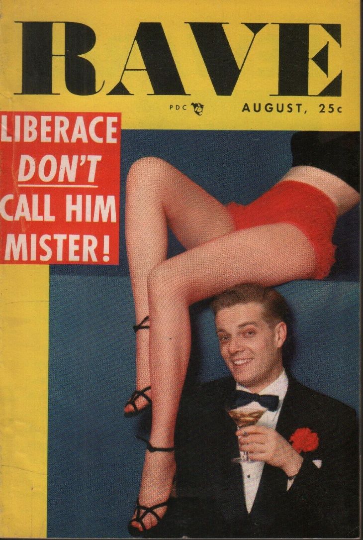 RAVE magazine side cover Issue 7  Vol 1 No 7  August 1954