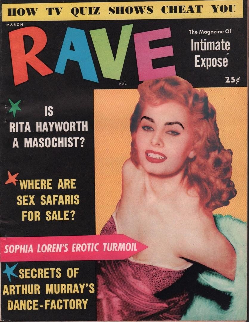 RAVE magazine side cover  Vol 2 No  3  March 1956