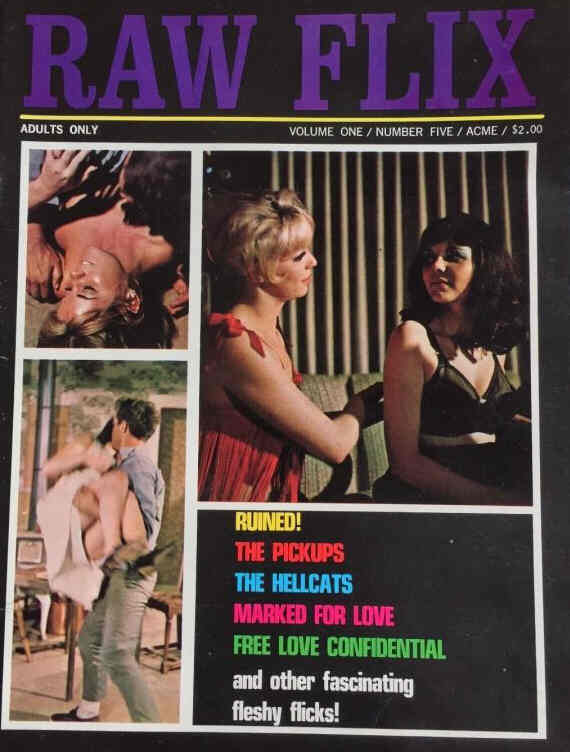 RAW FLIX magazine side cover Issue 5  Vol 1 # 5 Fall 1968