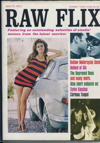 RAW FLIX magazine side cover Issue 3  1968