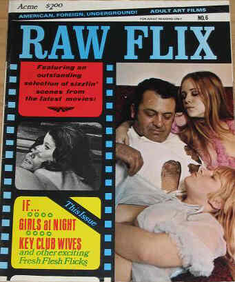 RAW FLIX magazine side cover Issue 6  1969