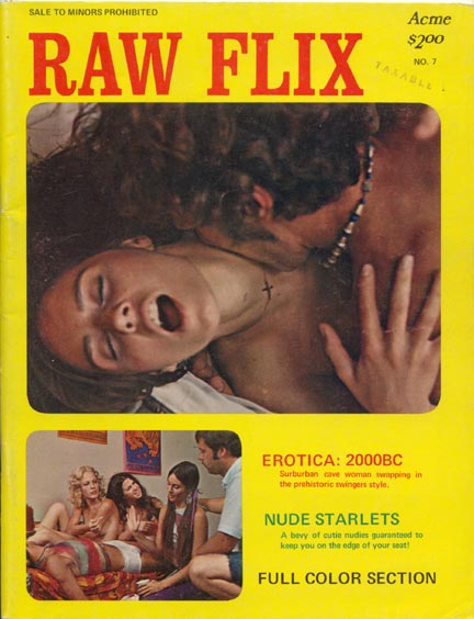 RAW FLIX magazine side cover Issue 7 Spring 1970
