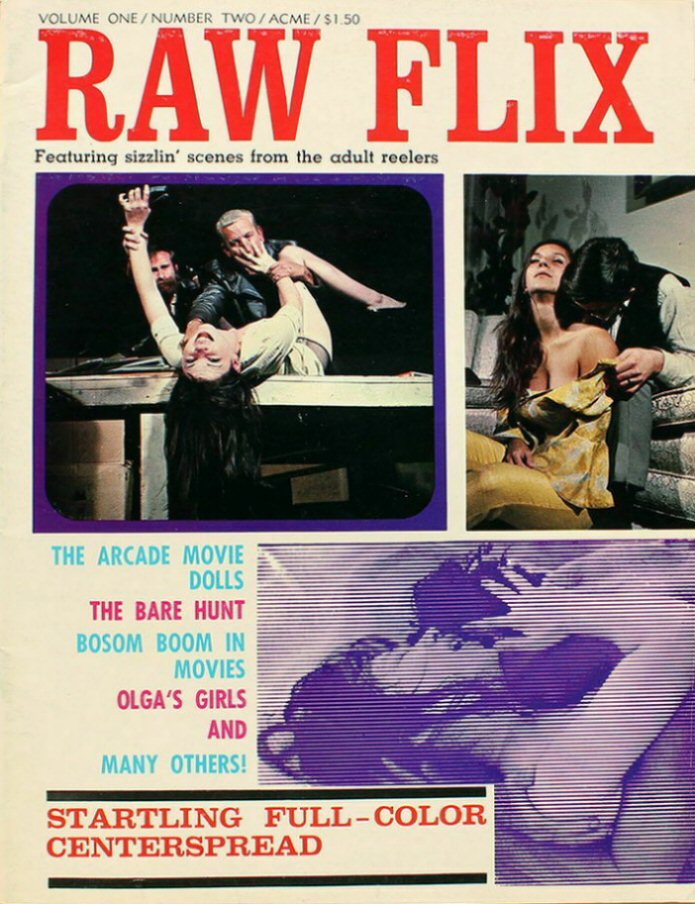 RAW FLIX magazine side cover Issue 2 Winter 1968