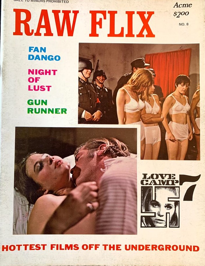 RAW FLIX magazine side cover Issue 8 Summer 1970