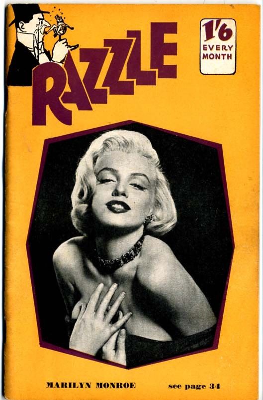 RAZZLE magazine side cover Issue 86  1956