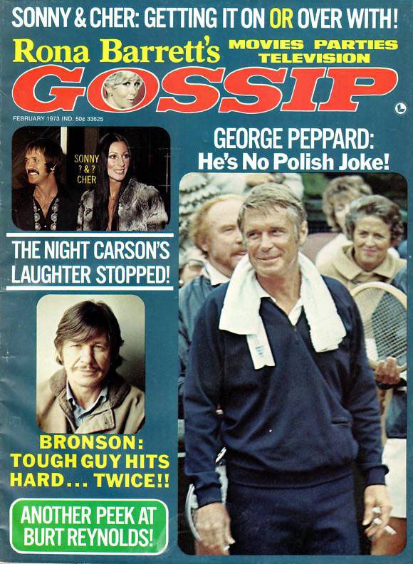RONA BARRETTS GOSSIP magazine side cover February 1973