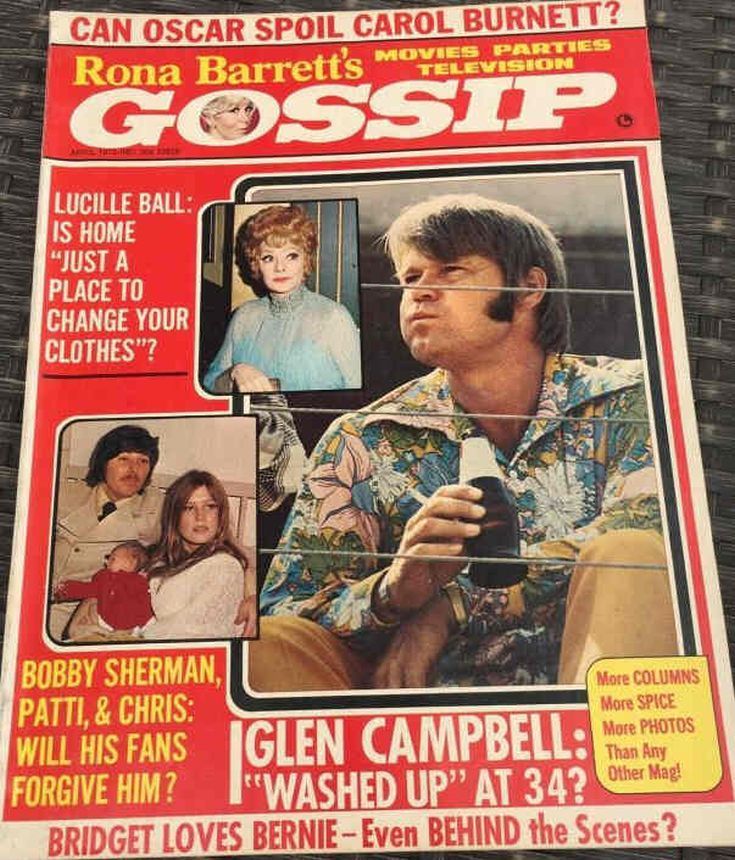 RONA BARRETTS GOSSIP magazine side cover April 1973