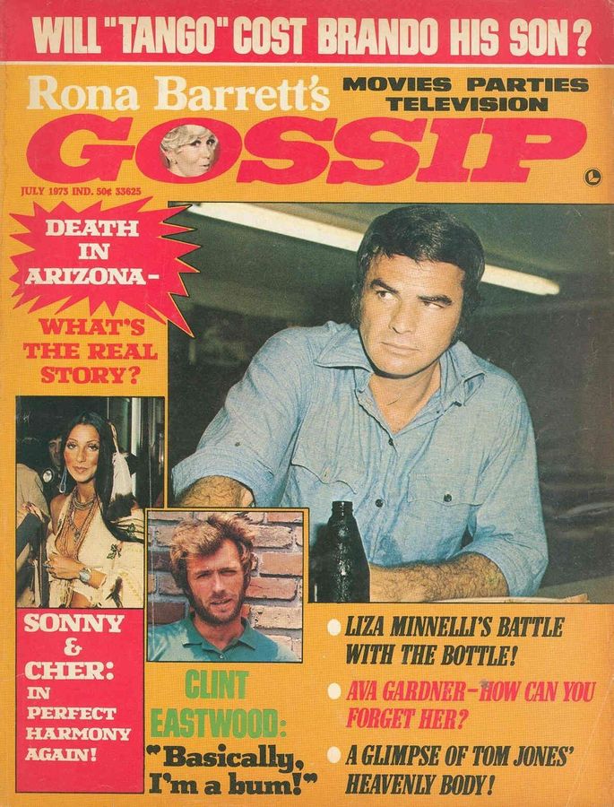 RONA BARRETTS GOSSIP magazine side cover July 1973