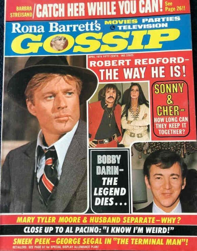 RONA BARRETTS GOSSIP magazine side cover April 1974