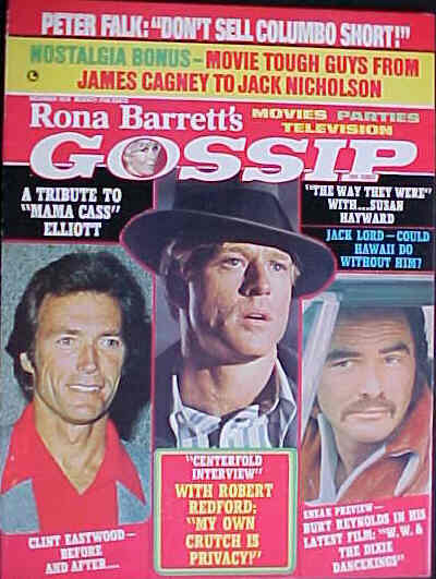 RONA BARRETTS GOSSIP magazine side cover December 1974